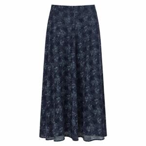 Laura Ashley Floral Midi Skirt Blue 12